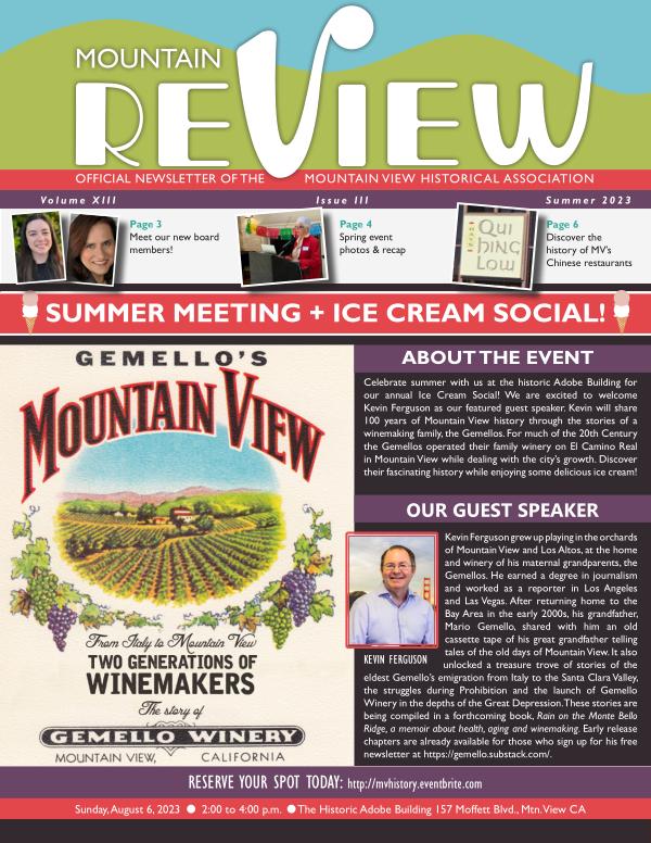 MVHA Summer 2023 Newsletter