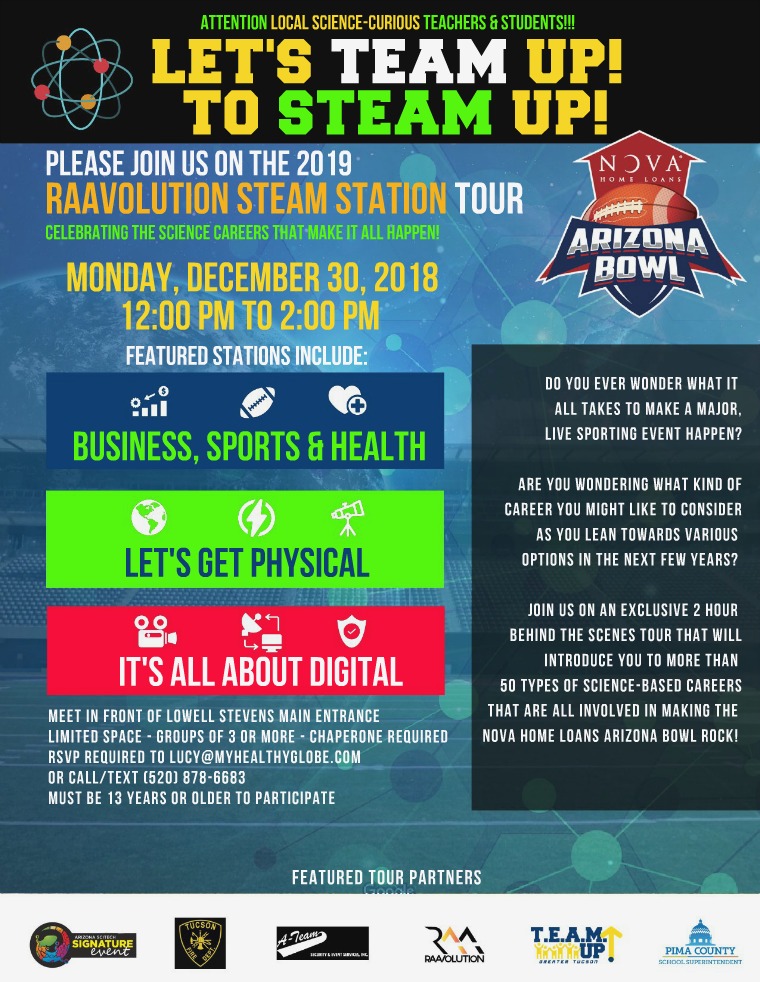 Let's TEAM Up! to STEAM Up! 2019 RAAVolultion STEAM Station Tour for AZ Bowl G