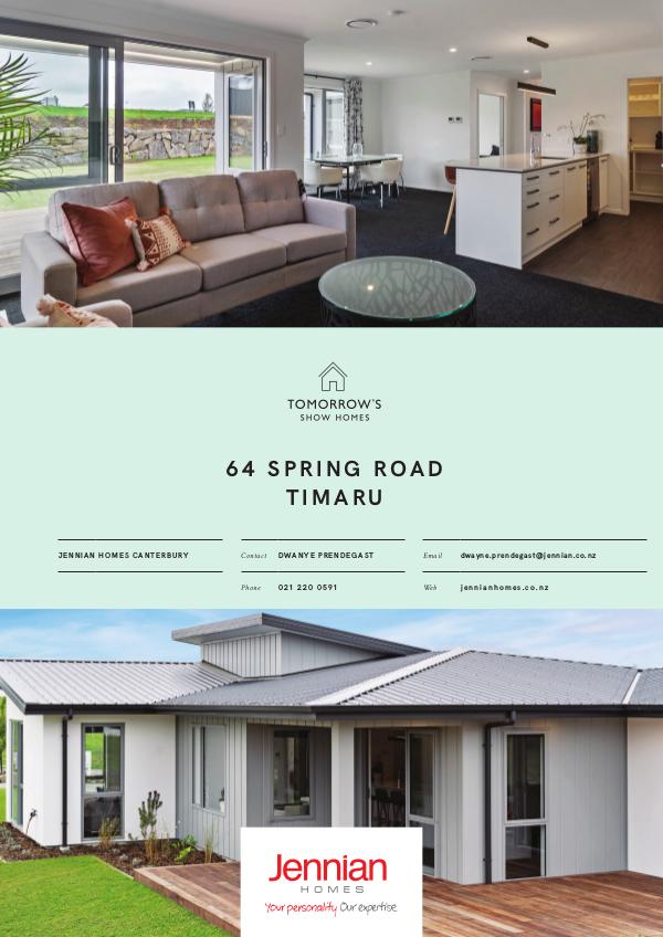 Tomorrow's Show Homes 64 Spring Road, TIMARU