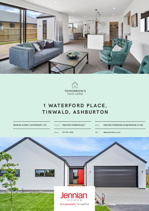 Tomorrow's Show Homes 1 Waterford Place, Tinwald, Ashburton