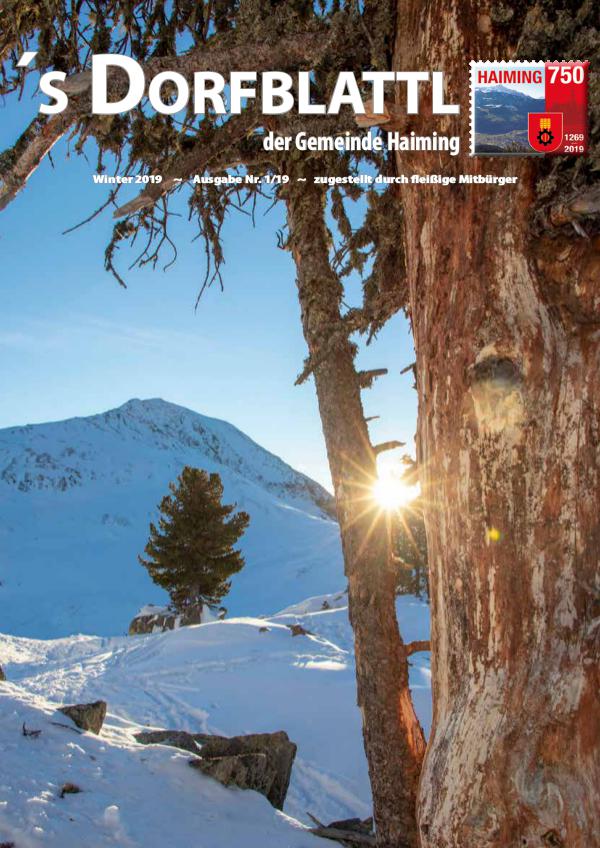 's Dorfblattl Haiming - Digitalausgabe Dorfblattl Haiming Winter 2019 - 01/19