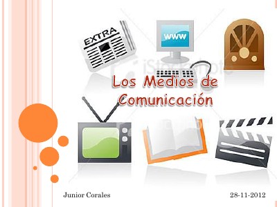 Los Medios de Comunicacion Noviembre 2012