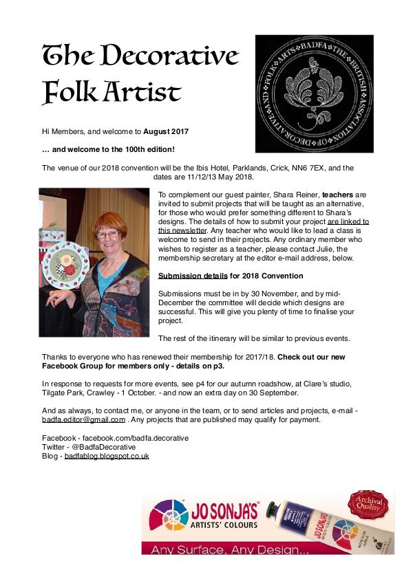 The Decorative Folk Artist August 2017