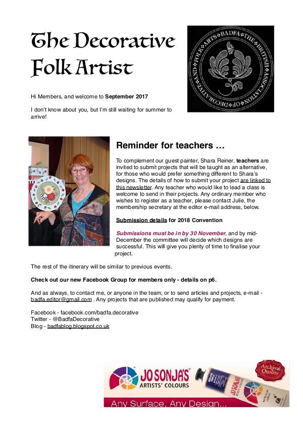 The Decorative Folk Artist September 2017