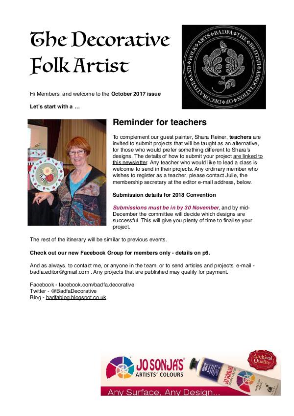 The Decorative Folk Artist October 2017