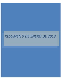 RESUMEN 9 DE ENERO DE 2013 2013-9-ENE