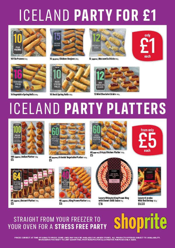 Iceland Party Food 2019 29501 Iceland Christmas Party - A4 Flyer