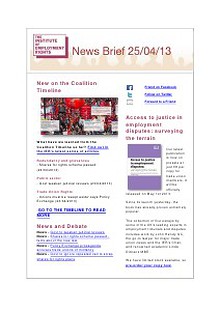 Weekly Employment Law News Briefs