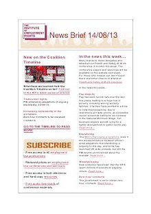 Weekly Employment Law News Briefs