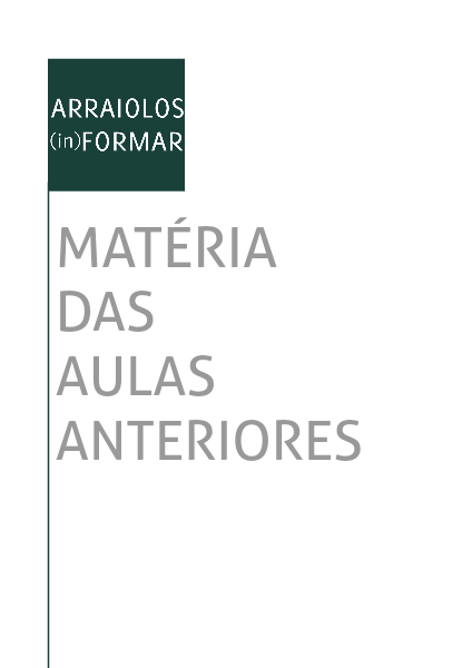 Arraiolos (in)formar -   Material de apoio aos alunos