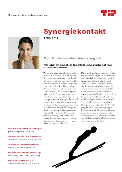 Synergiekontakt April 2014