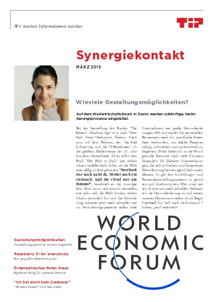 Synergiekontakt 2015 Synergiekontakt März