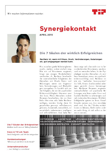 Synergiekontakt 2015 Synergiekontakt April