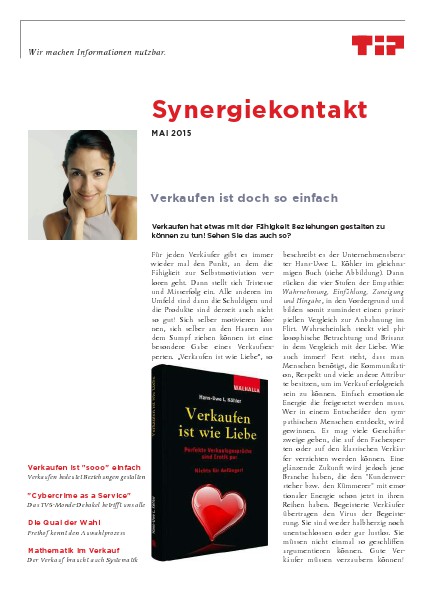 Synergiekontakt 2015 Synergiekontakt Mai