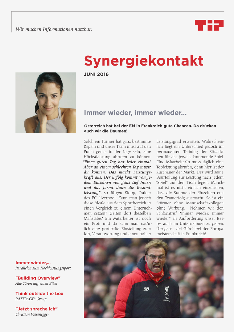 Synergiekontakt Juni 2016