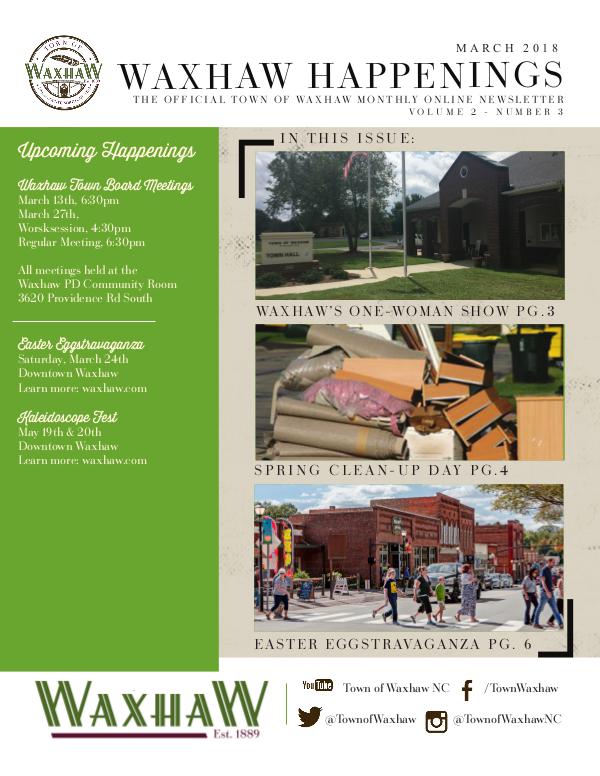 Waxhaw Happenings March 2018