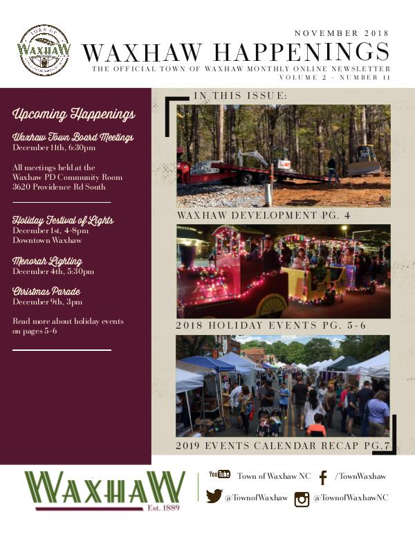 Waxhaw Happenings November 2018