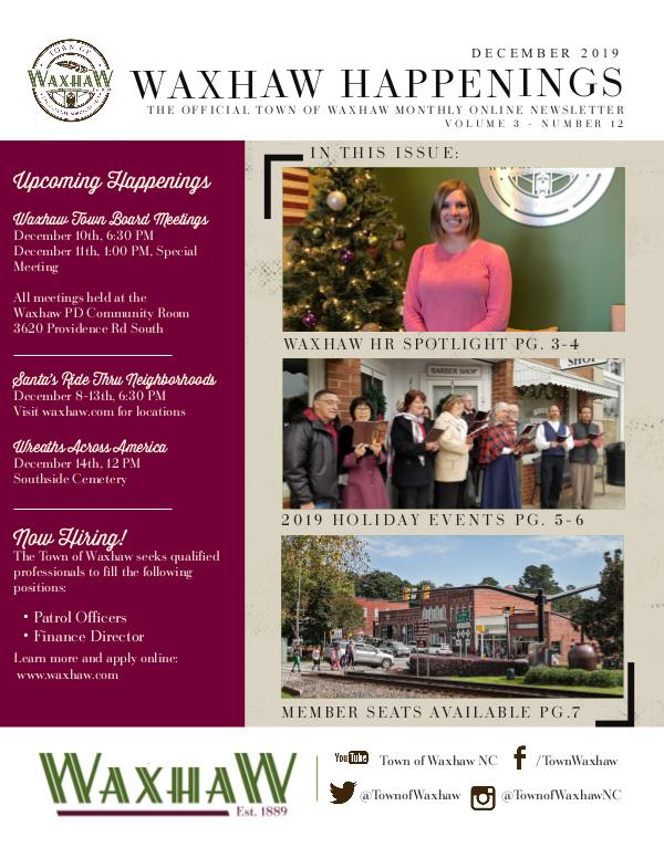 Waxhaw Happenings December 2019