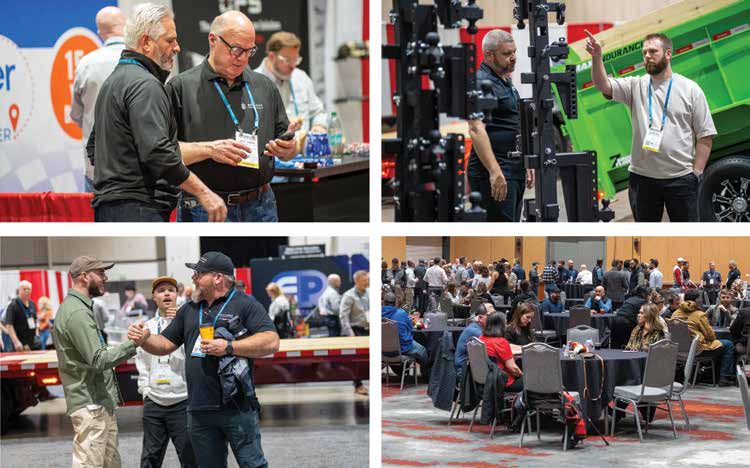 Trade show floor activities and networking highlights