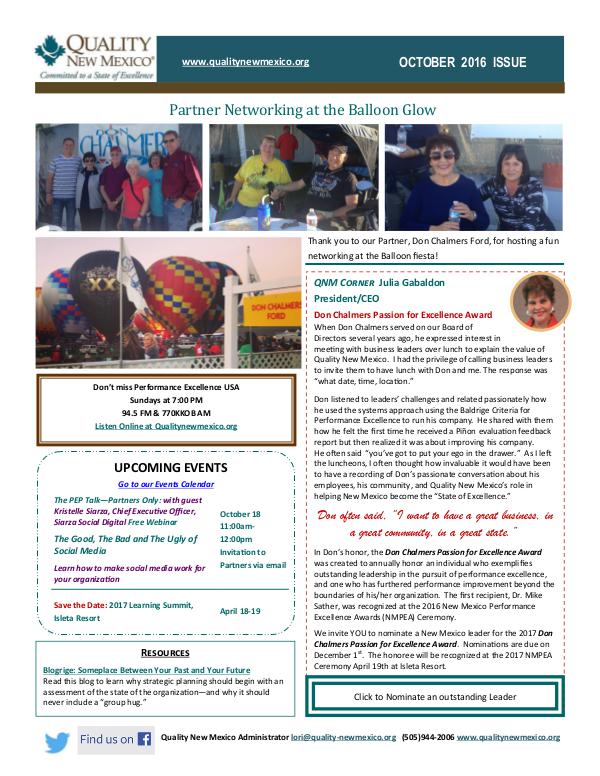 QNM October Newsletter