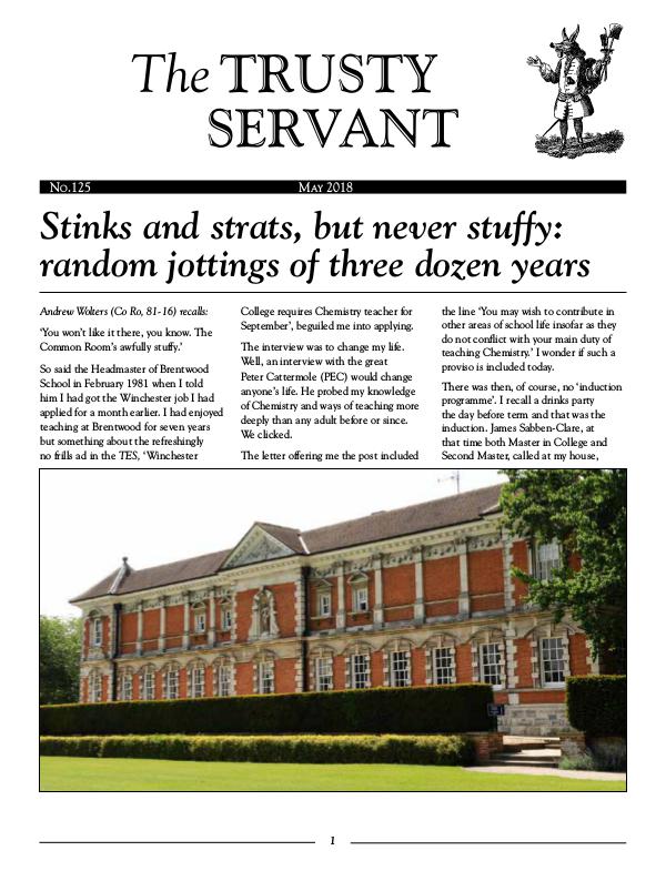 The Trusty Servant May 2018 No. 125