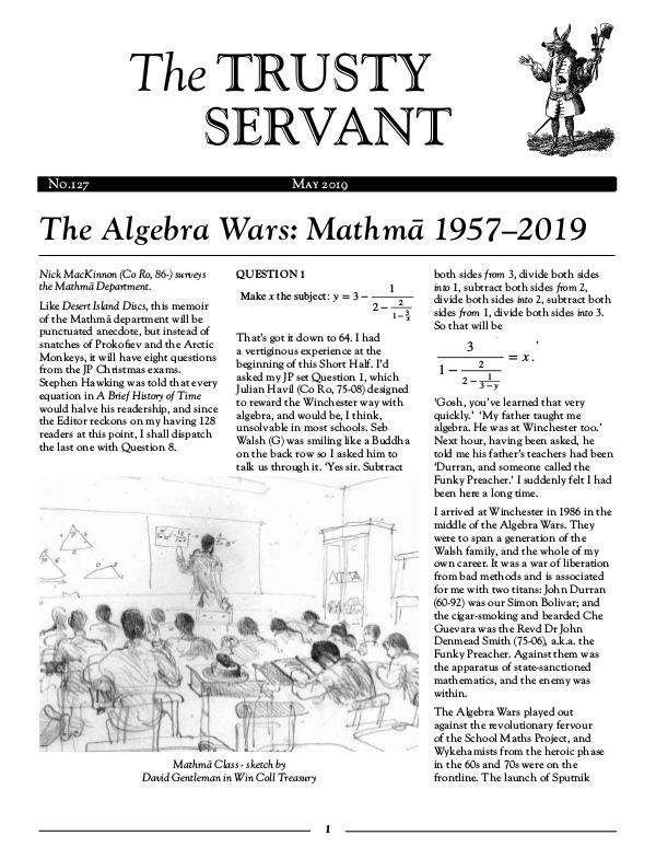 The Trusty Servant May 2019 No.127