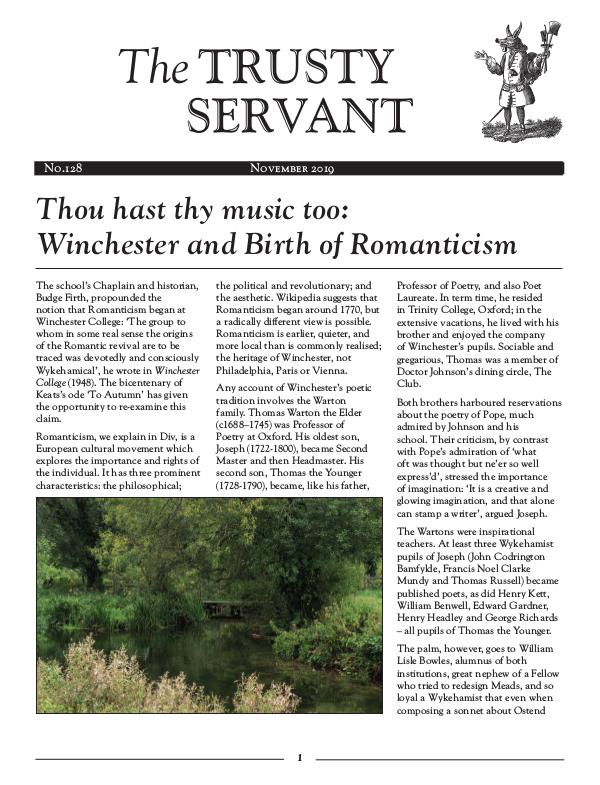 The Trusty Servant Nov 2019 No.128