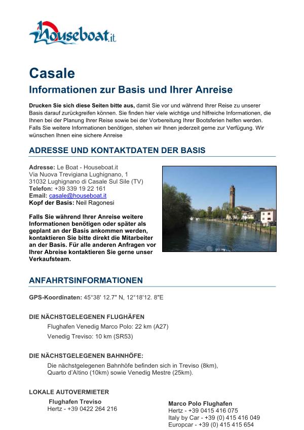 Basis Casale sul Sile German Version