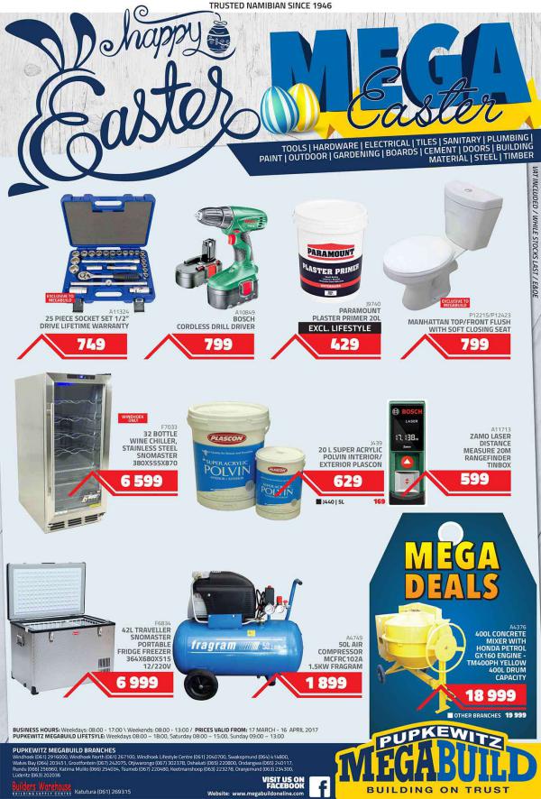 Pupkewitz MegaBuild Namibia Mega Easter Promotions