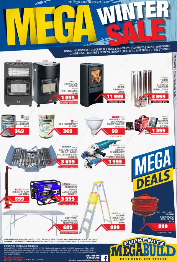 Pupkewitz MegaBuild Namibia Warm Winter Promo