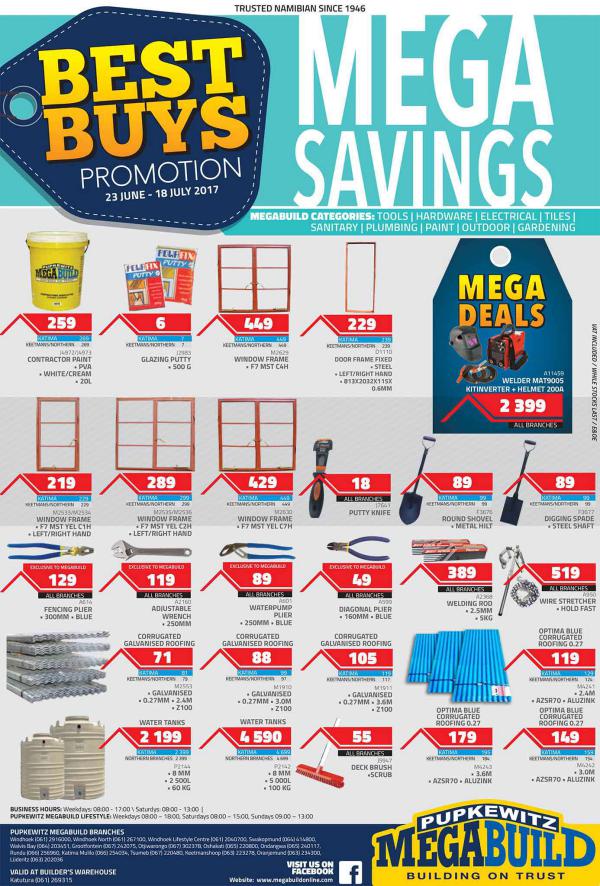 Pupkewitz MegaBuild Namibia Best Buys Promo