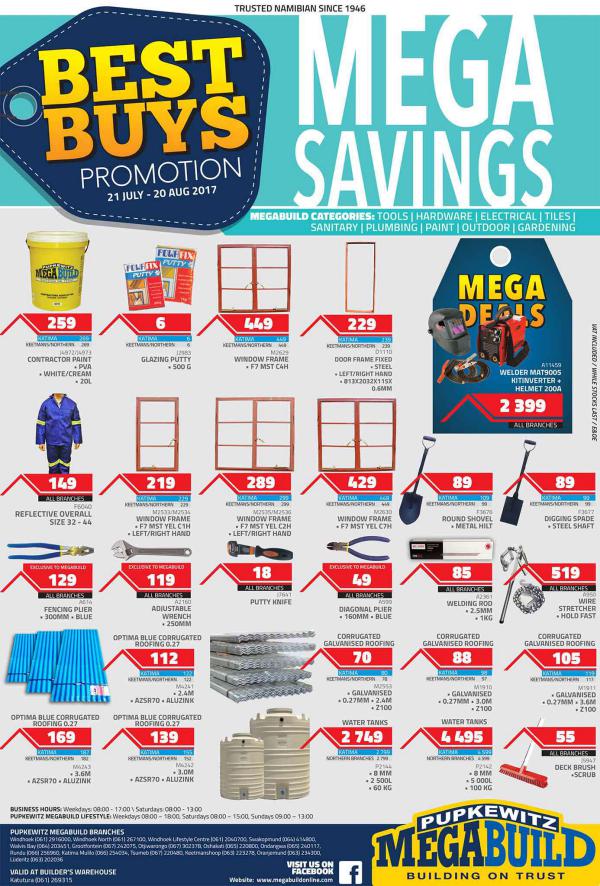 Pupkewitz MegaBuild Namibia Best Buys Promo