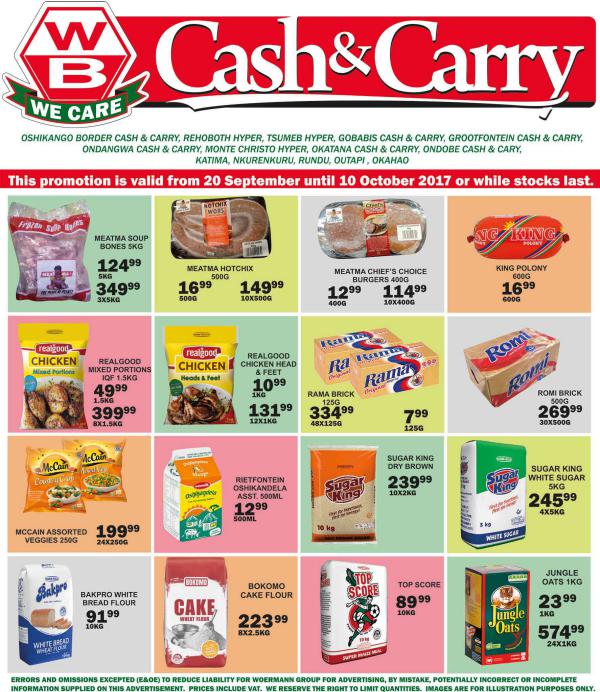 Woermann Cash & Carry Namibia 20 September - 10 October 2017