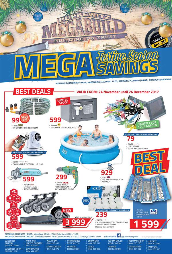 Pupkewitz MegaBuild Namibia Mega Festive Season Savings.