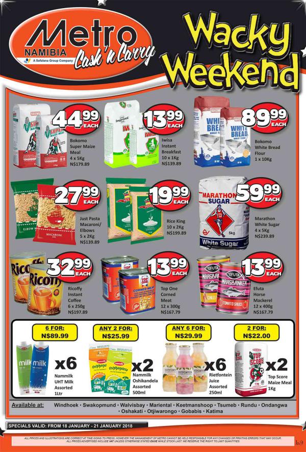 Metro Cash & Carry Namibia 18 Jan - 21 Jan 2018