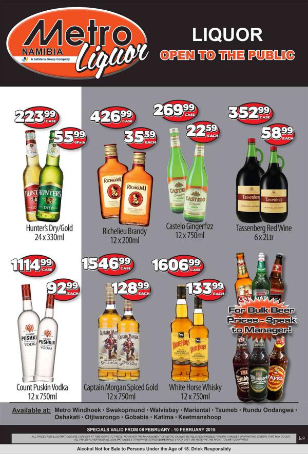 Metro Liquor Namibia 8 Feb - 10 Feb 2018