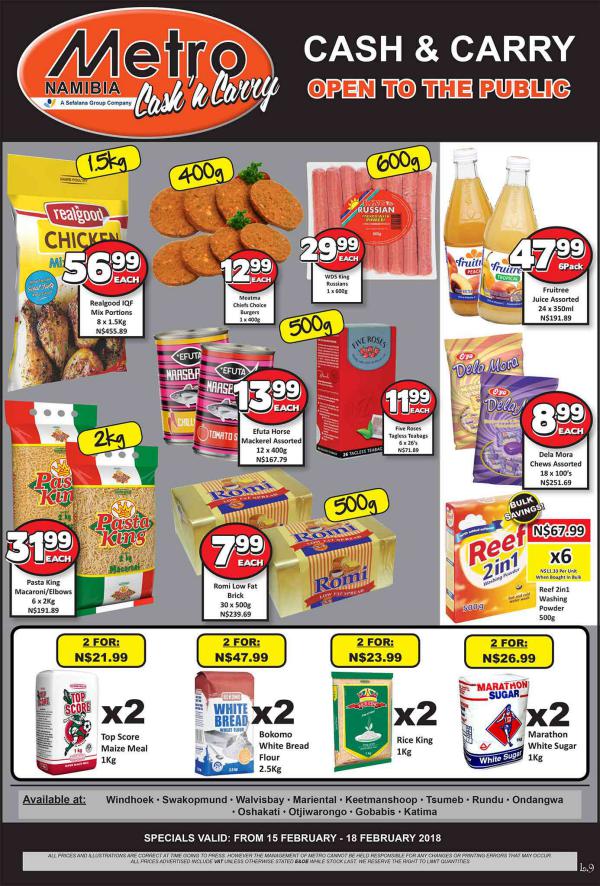 Metro Cash & Carry Namibia 15 Feb - 18 Feb 2018