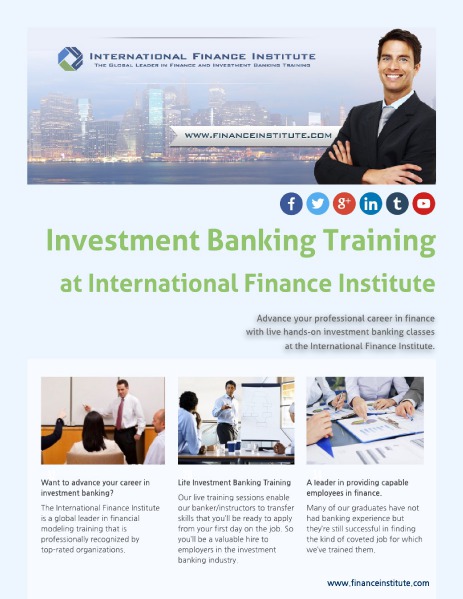 Finance and Investment Banking Classes Investment Banking Training with IFI