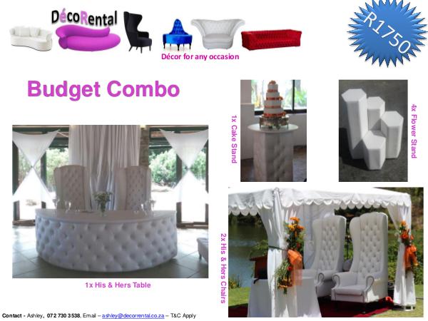 Decor Rental Catalogue Decor Rental Brochure