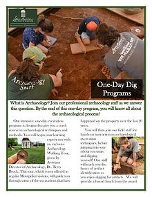 Montpelier Archaeology Public Programs (2019/2020)