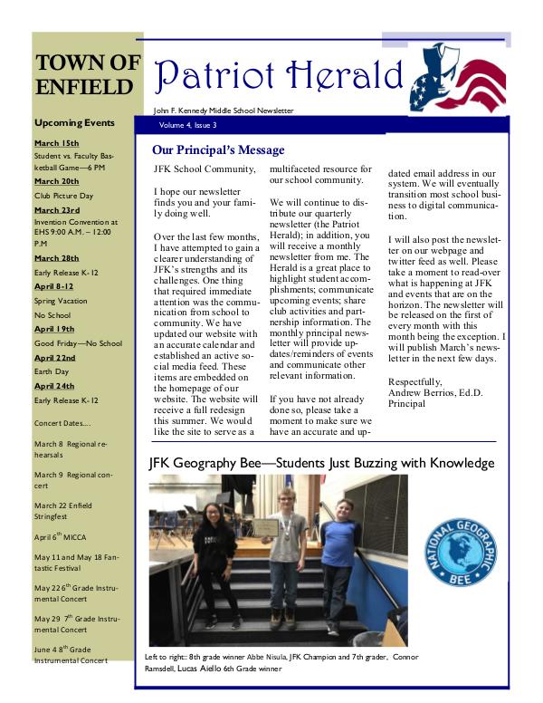 JFK 2018-19  Q3 Newsletter