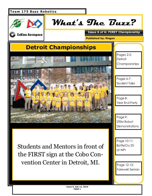 Buzz 2018-2019 Newsletter Issue 6