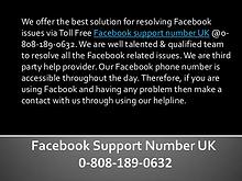 Facebook Technical Support Number