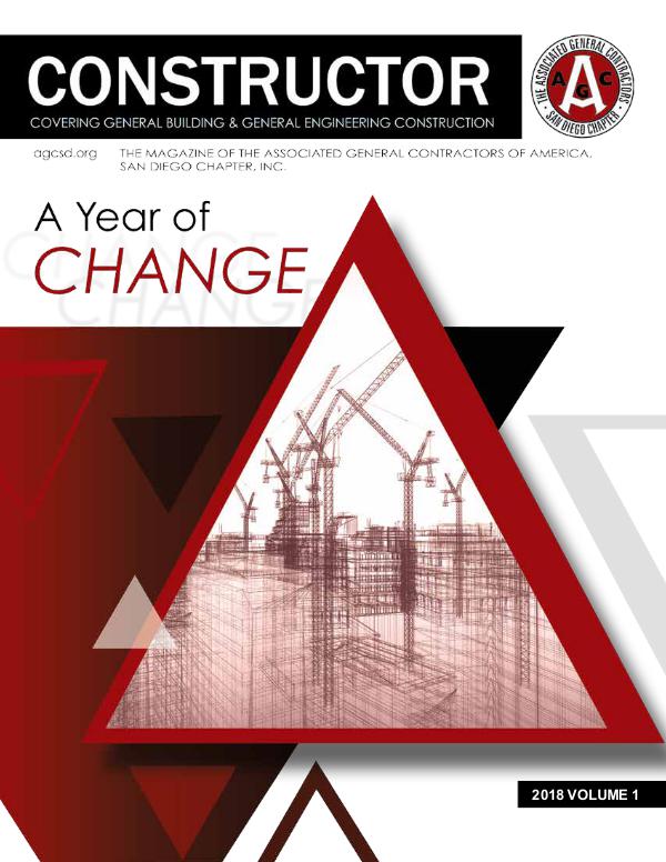 AGC San Diego CONSTRUCTOR Magazine 2018 - Volume 1 AGCSD CONSTRUCTOR 2018 Volume 1