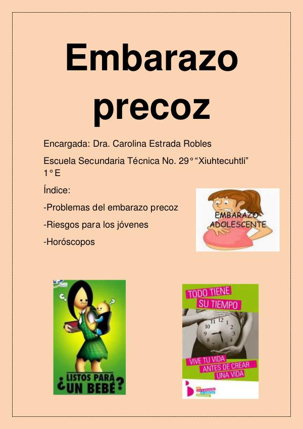 Embarazo Precoz EMBARAZO PRECOZ revista doctoira