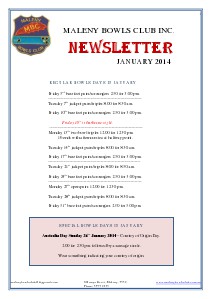 Newsletters January 2014