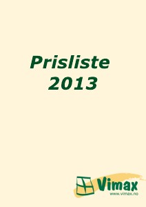 Vimax Prisliste 2013 Juli 2013