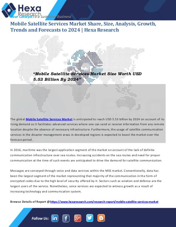 Mobile Satellite Services Market Size and Share 20