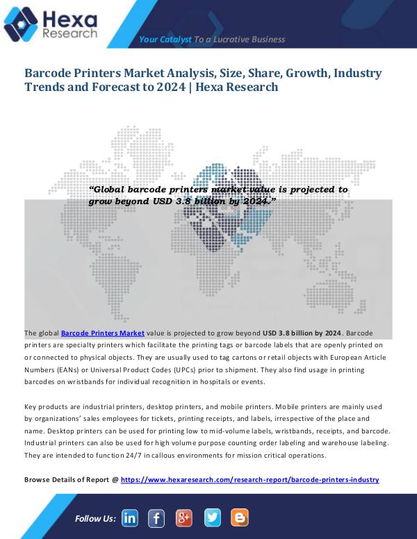 Semiconductors & Electronics Industry Barcode Printers Market Key Players