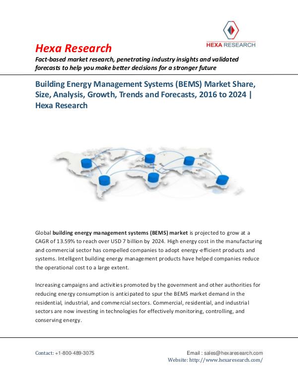 HVAC and Construction Industry BEMS Market Size, Analysis, Growth & Trends, 2024